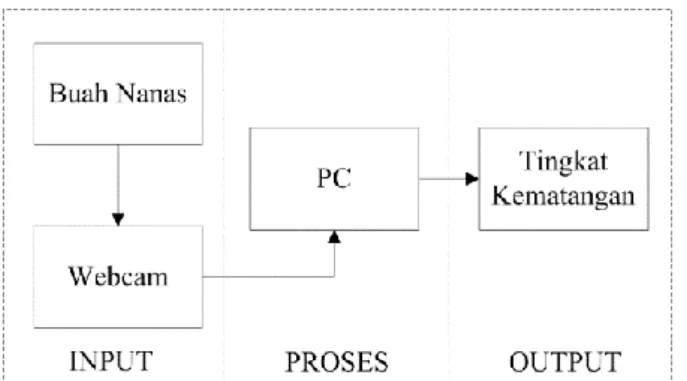 Gambar 1. Diagram blok sistem hardware pemutuan buah nanas 