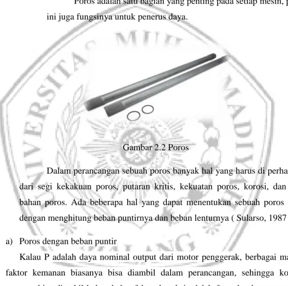 Gambar 2.2 Poros 