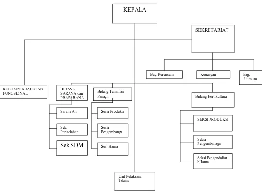 Gambar 1. Bagan Struktur Organisasi Dinas Pertanian Wonogiri 