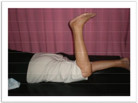 Gambar 3. Terapi Latihan gerak aktif fleksi lutut 