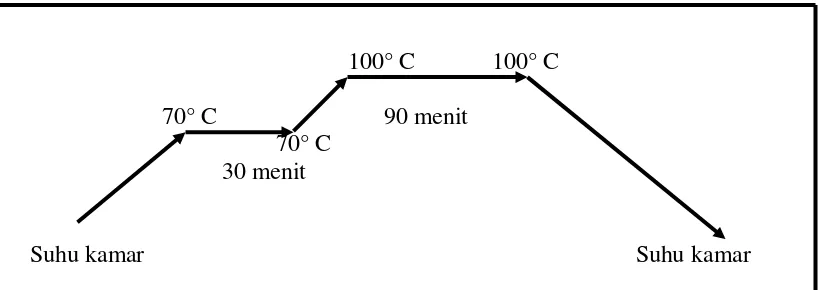 Gambar 3. Diagram kuring resin akrilik polimerisasi panas45 