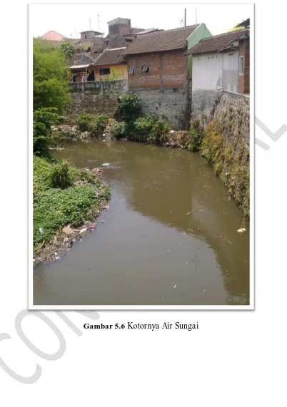 Gambar 5.6 Kotornya Air Sungai  