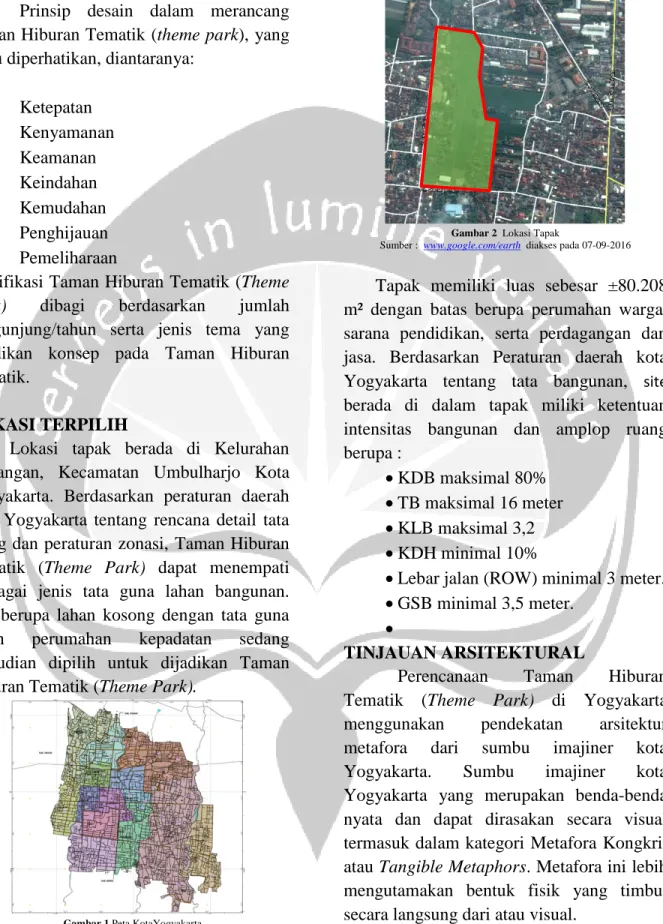 Gambar 1 Peta KotaYogyakarta  Sumber :  Bappeda Kota Yogyakarta tahun 2015