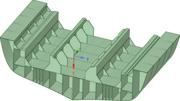 Gambar 3. Desain 3D Pondasi Mesin Menggunakan Aplikasi Elemen Hingga 