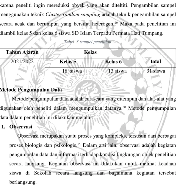 Tabel  3 sampel penelitian 
