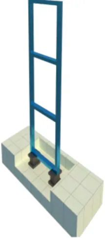 Gambar 8. Ilustrasi struktur yang diberikan isolation bearing b.  Mitigasi Non-Struktural