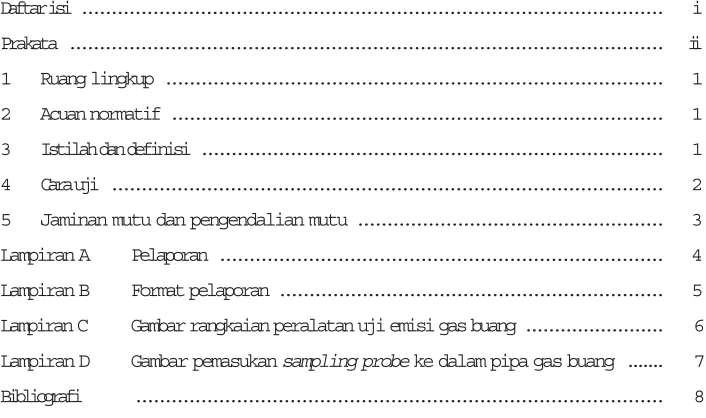 Gambar rangkaian peralatan uji emisi gas buang ........................