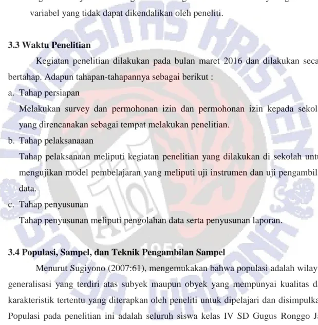 Tabel 3.2  Populasi Penelitian 