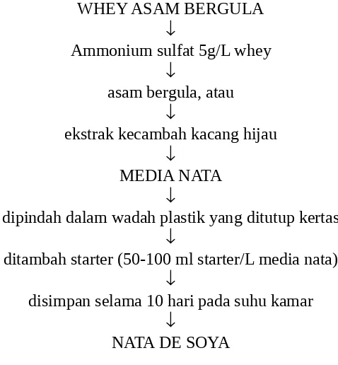 Gambar 3. Diagram alir fermentasi nata de soya