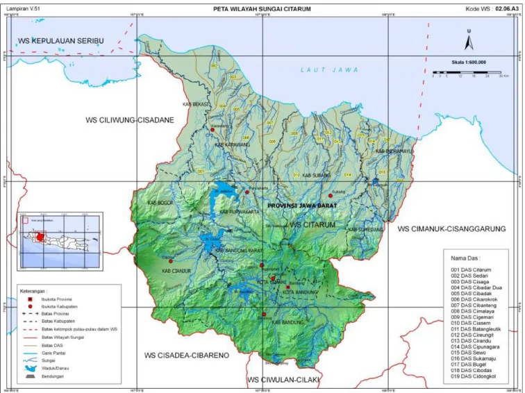 Gambar 2.1. Peta Wilayah Sungai Citarum