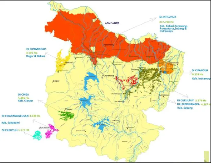 Gambar 2.8. Daerah Irigasi Kewenangan Pusat di Wilayah Sungai Citarum