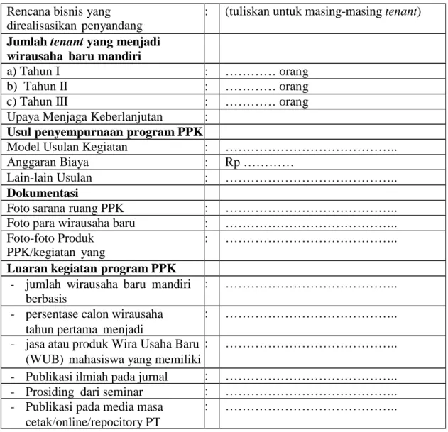 Foto sarana ruang PPK  :  ………………………………….. 