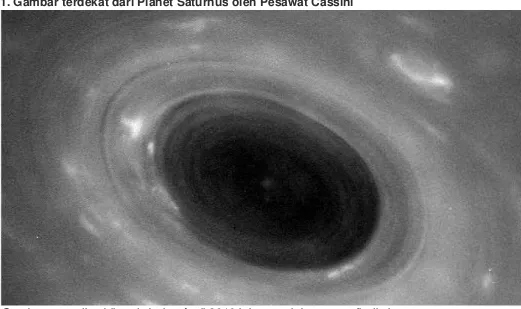 Gambar yang diambil pada bulan April 2016 ini menunjukan atmosfir di planet saturnys dari dekat yang tidak pernah ada sebelumnya.Supplied: NASA/JPL­Caltech/Space Science Institute