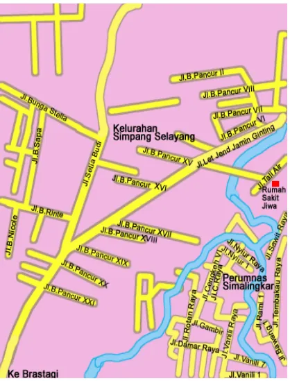 Gambar 2.8 Peta Pancur batu, kotamadya Medan 