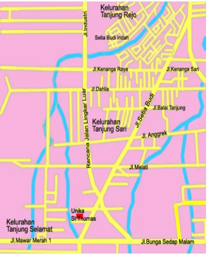 Gambar 2.9 Peta Setia Budi, kotamadya Medan 