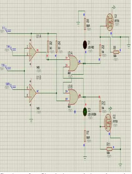 Gambar 2. Desain Rangkaian Sistem Kontrol Pengisian Baterai. 