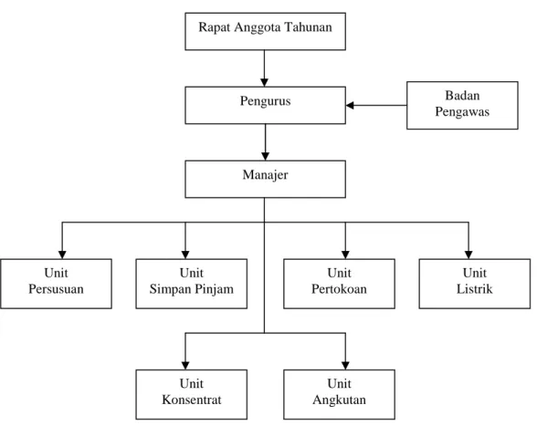 Gambar 4.1 Struktur Organisasi KUD Mojosongo 