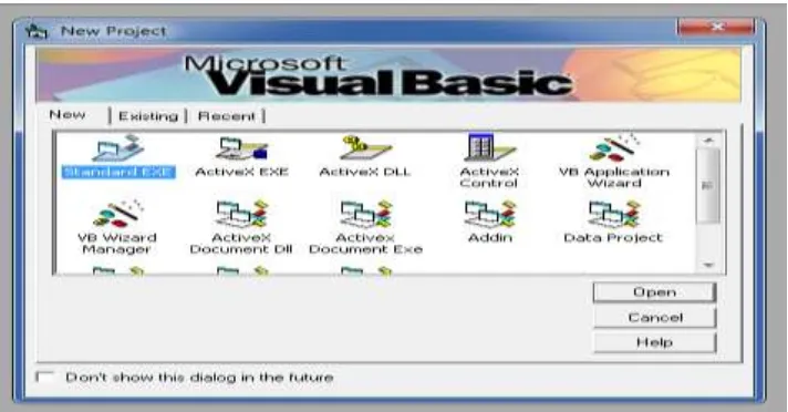 Gambar 2.3 Jendela Utama Visual Basic 