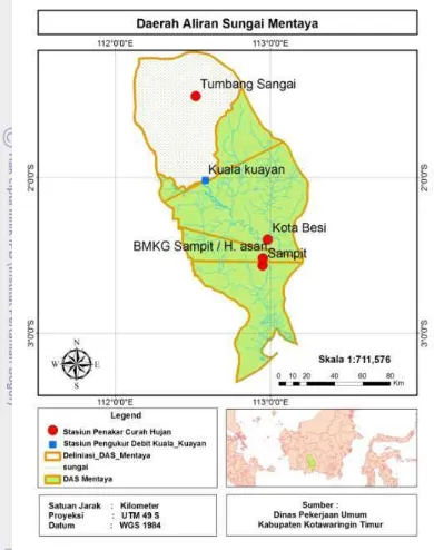 Gambar 6 Daerah aliran sungai Mentaya 