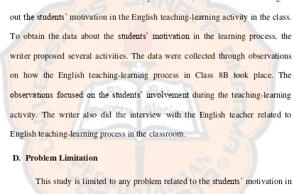 figure out the students’ motivation in the English teaching-learning process in 