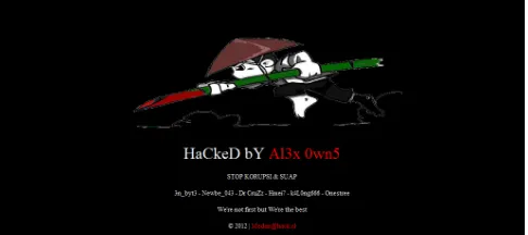 Gambar 9. “Hacked by Hmei7”