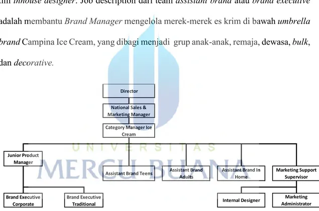 Gambar 2.5. Struktur Organisasi Divisi Brand/Category Management  PT. Campina Ice Cream Industry 