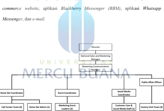 Gambar 2.4. Struktur Organisasi Divisi Marketing Communication PT. 