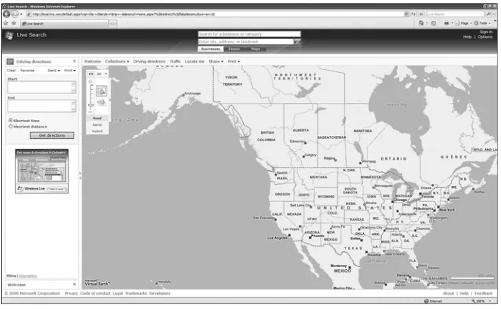 Figure 2.23MSN.com Maps, a zooming user interface example.