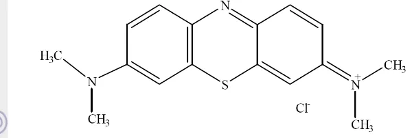Gambar 2  Struktur molekul metilen biru (Arvand  et al. 2003) 