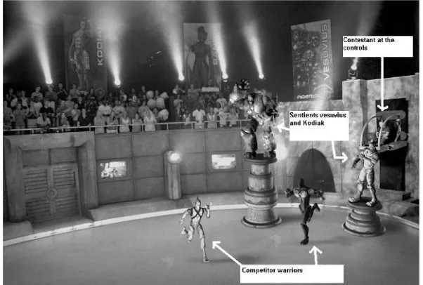 Figure 3.1The arena for BBC’s FightBox, a TV show that blends gaming, the Web, andTV in an entirely new way