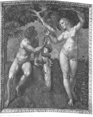 Figure 4.2Rafael’s Garden of Eden, showing Adam, Eve, and the serpent. An interactiveversion of this simple Bible tale can quickly spin out of control.