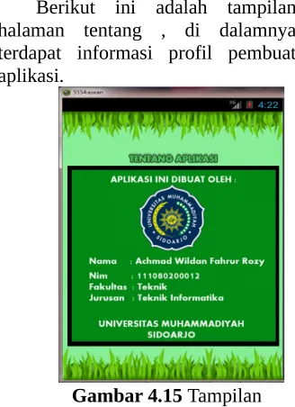 Gambar 4.16 Tampilan