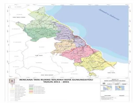 Gambar 4.2 : Peta Kota Gunungsitoli 