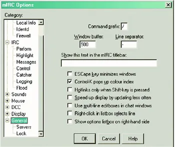 Figure 3-2:  Options dialogs often become nothing more than a journal of the designer's indecision