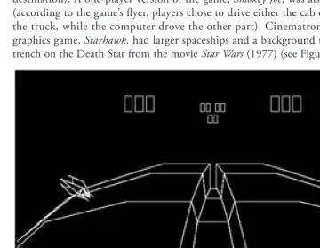 Figure 7.2An early attempt at a 3-D look. Star Hawk was an early vector graphics game whichattempted a 3-D look, even though it did not involve any real 3-D computation