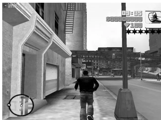 FIGURE 6.2Can you read this? Grand Theft Auto 3 (Rockstar, 2001)