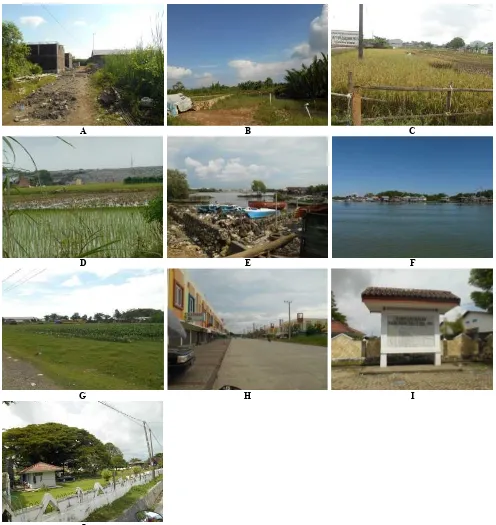 Gambar 3. A-J. Hasil groundtruth berbagai penggunaan lahan 
