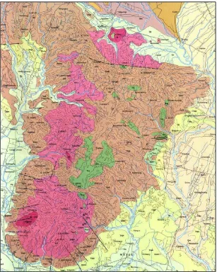 Gambar 11. Peta Geologi Lembar Yogyakarta yang menunjukkan daerah Kulonprogo.  (PPP Geologi, 1995)  