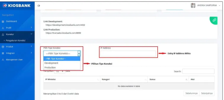 Gambar 19. Form Setting Koneksi