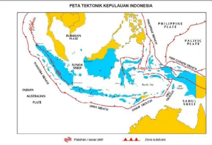 Gambar III.2. Peta Tektonik Kepulauan Indonesia