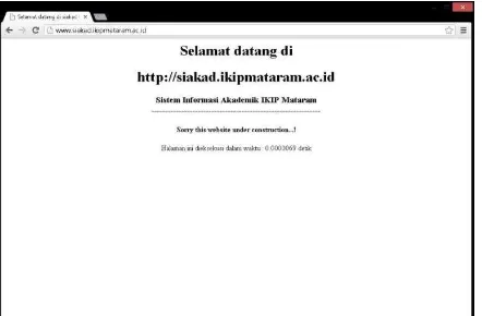 Gambar 6. Akses halaman domain dengan browser   