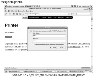 Gambar 2.5 Web untuk setting printer