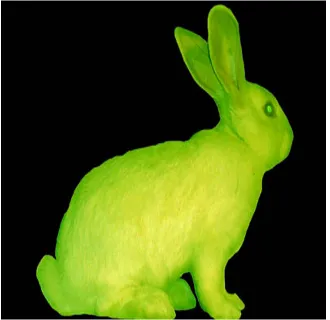 Gambar 2 kelinci yang dapat menyala dalam gelap