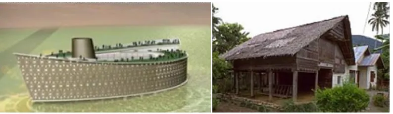 Gambar 12. Bentuk Museum Tsunami yang terinspirasi Rumoh Aceh 