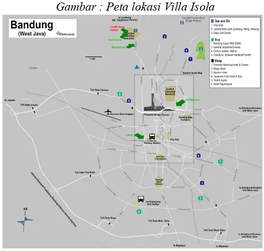 Gambar : Peta lokasi Villa Isola