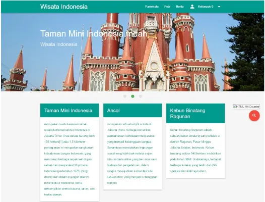 Gambar 2.5 Tampilan Menu Pariwisata