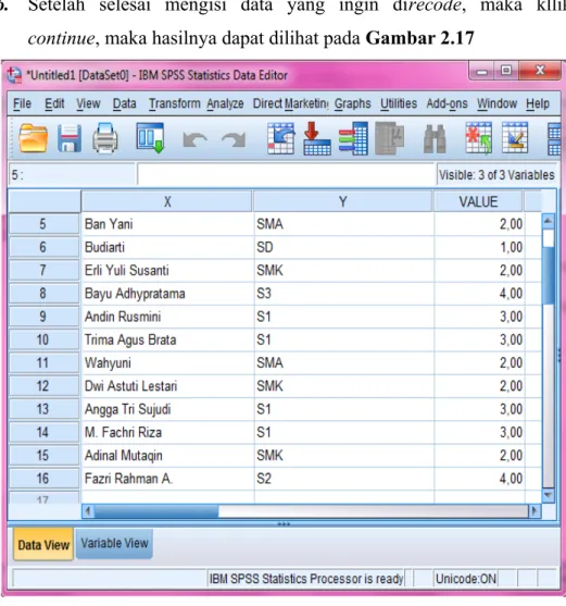 Gambar 2.17 Hasil data setelah recode.