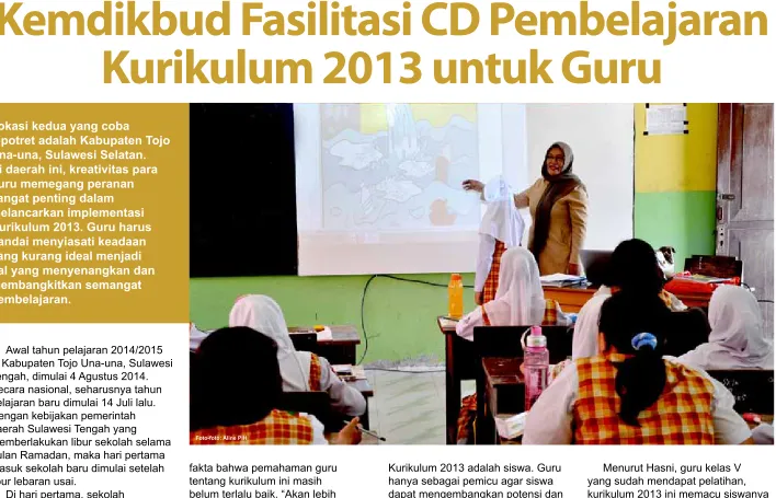 gambar melalui proyektor, dan para 