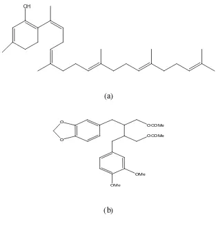 Gambar 2.3 Struktur kimia (a) filantin dan (b) hipofilantin 