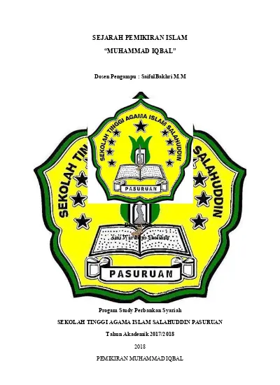 SEJARAH PEMIKIRAN ISLAM MUHAMMAD IQBAL